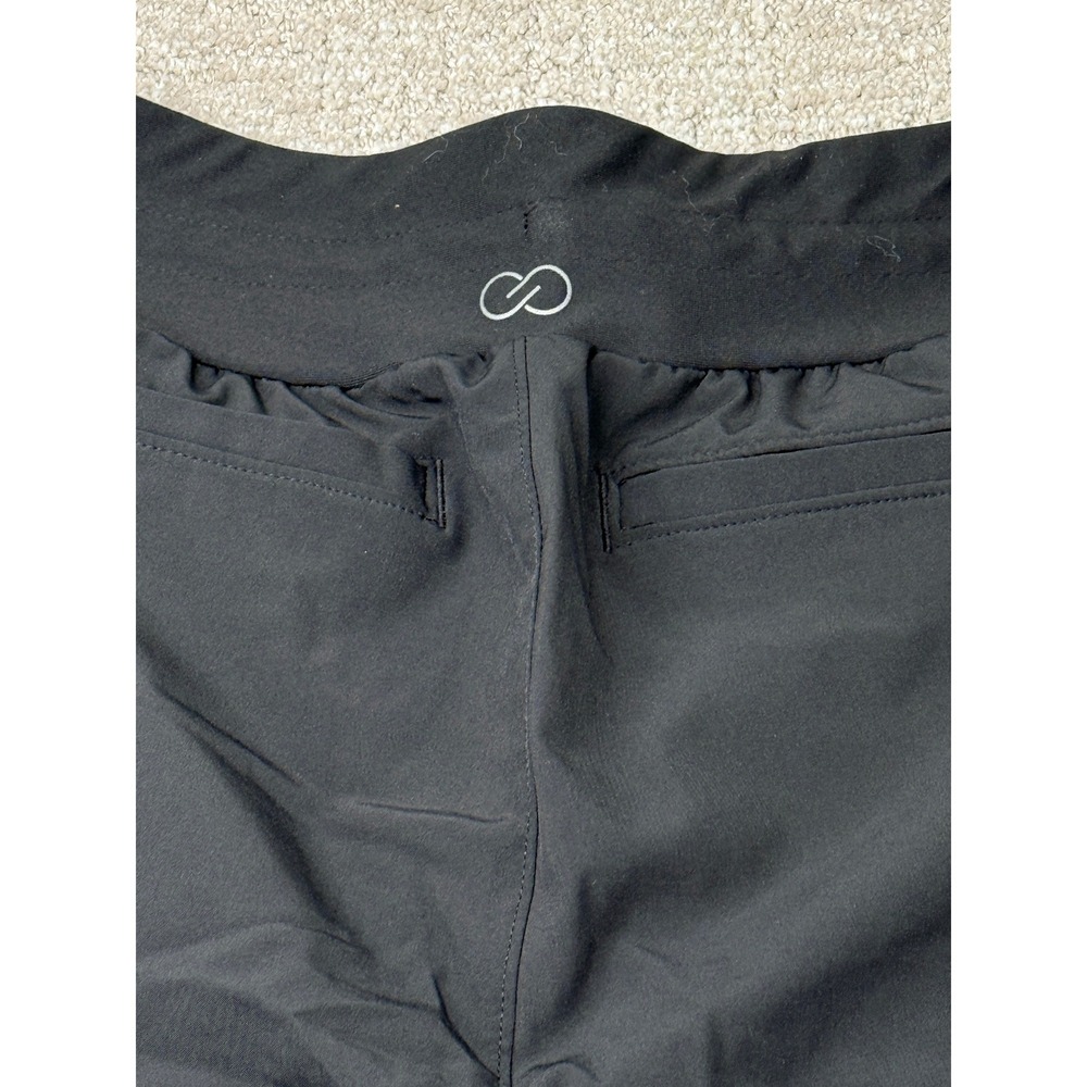 CALIA Jogger Pants Womens Large Black Cargo High Rise Drawstring Pocket - Picture 7 of 11
